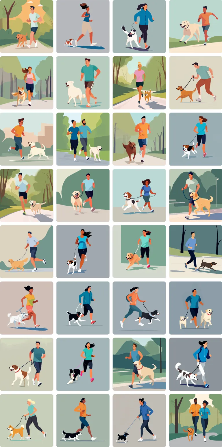 Running with Dog background preview