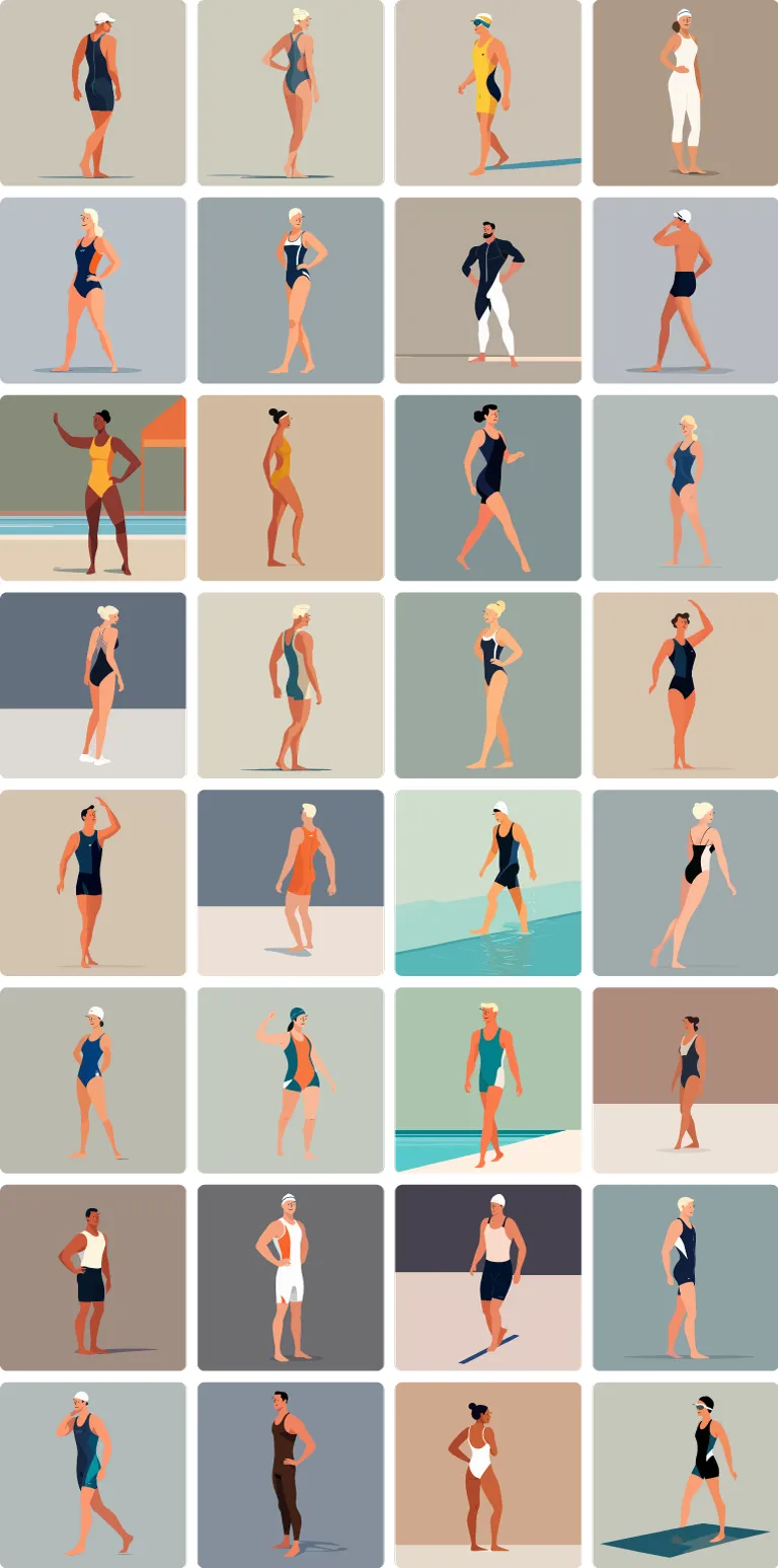 Swimmer background preview