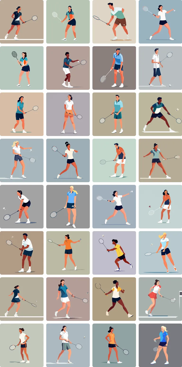 Badminton Player background preview