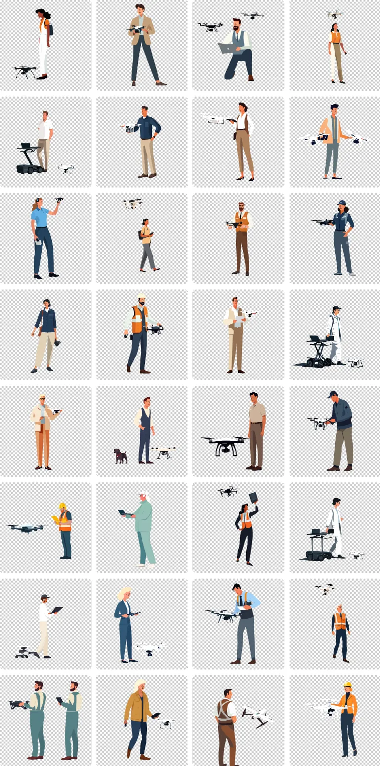 Drone Pilot transparent preview