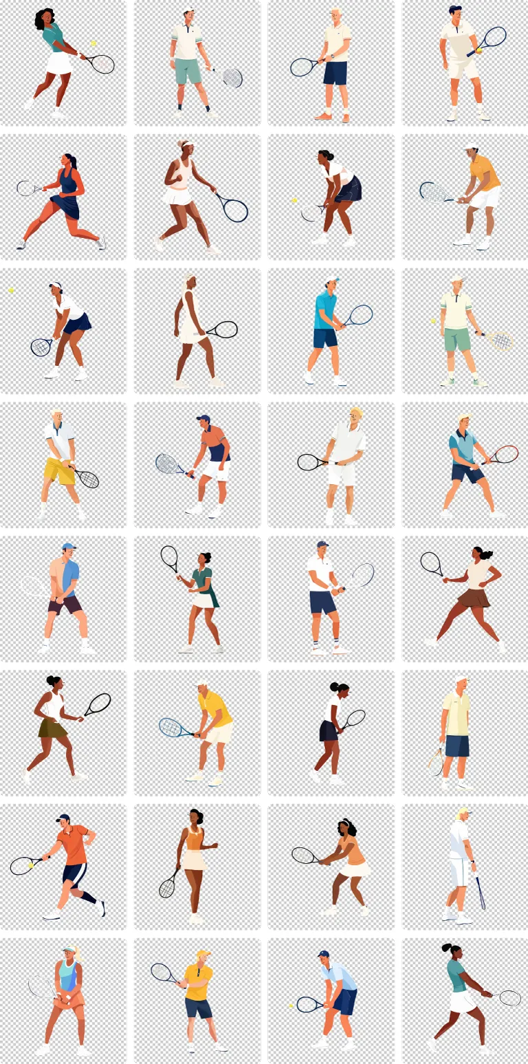 Tennis Player transparent preview